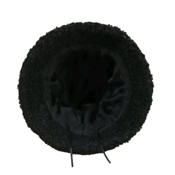 Black Fuzzy Bucket Hat - Picture 3 of 3